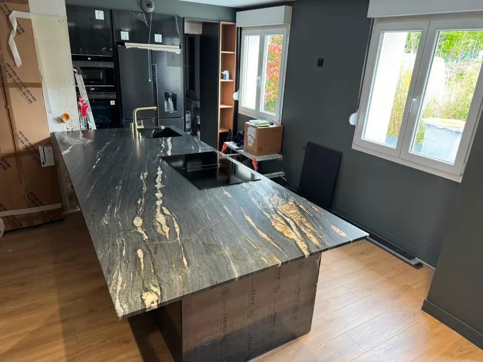 Mabrerie Piodi Plan De Travail Sur Mesure En Pierre Naturelle Metz BLOC 3 Photo A