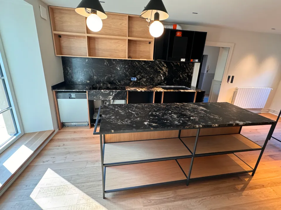 Mabrerie Piodi Plan De Travail Sur Mesure En Pierre Naturelle Metz BLOC 3 Photo G